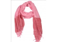 Silk Pashmina Stole / Scarf in Pink Color Size 70*30